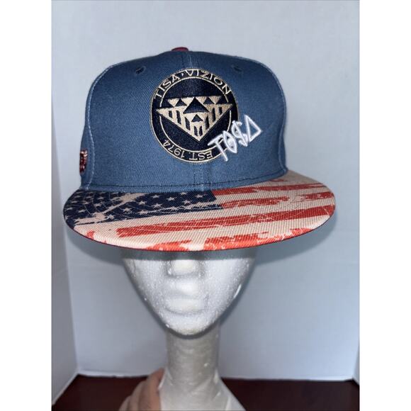 TISA PATTERN FITTED HAT, Rad America , Tisa Vizion, Fitted 7 3/8, USA Flag - Picture 1 of 8